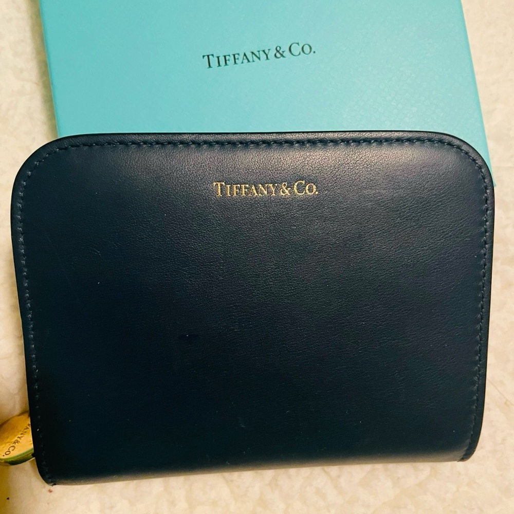 Tiffany & Co. Small wallet. Navy blue - Picture 3 of 6